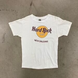Vintage 80s Hard Rock Cafe New Orleans Louisiana Anvil RARE Tag T-Shirt Size L